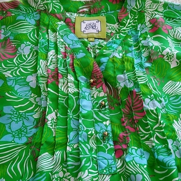 Elizabeth McKay Charlotte Silk Popover Blouse Size - 2 - Picture 8 of 16